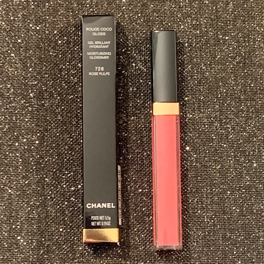 NIB! CHANEL ROUGE COCO GLOSS IN ROSE PULPE (728).